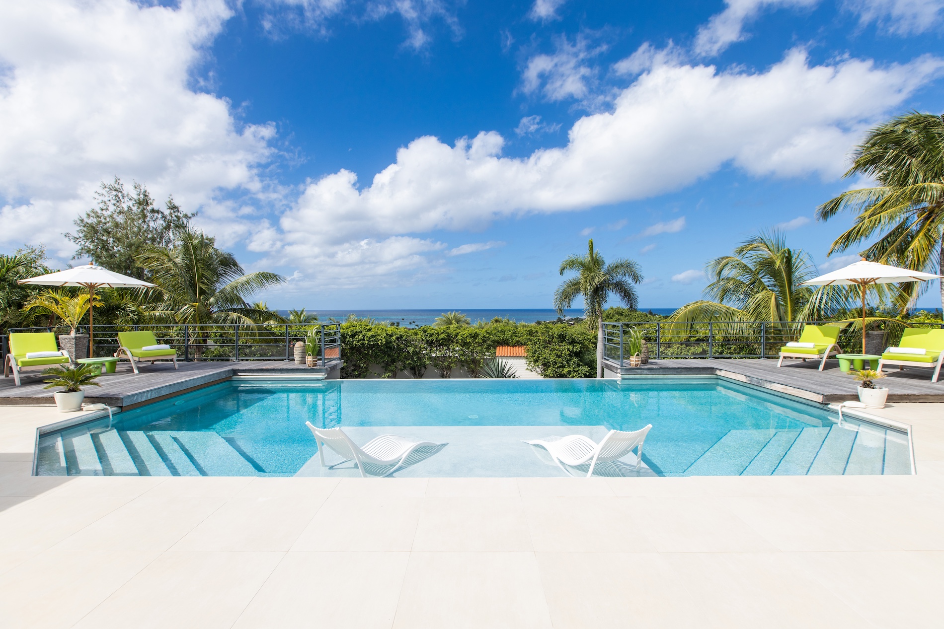 Caribbean villa with an infinity pool and ocean view